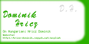 dominik hricz business card